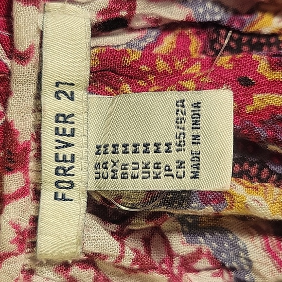 Forever 21 Maxi Colorful Pattern, Sleeveless Dress, Size: L - Picture 6 of 8